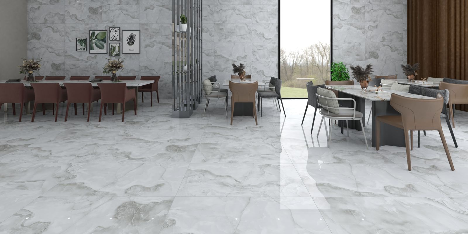 На пол Slim GVT Calcatta White Carving Rectificado 60x120 - фото 12