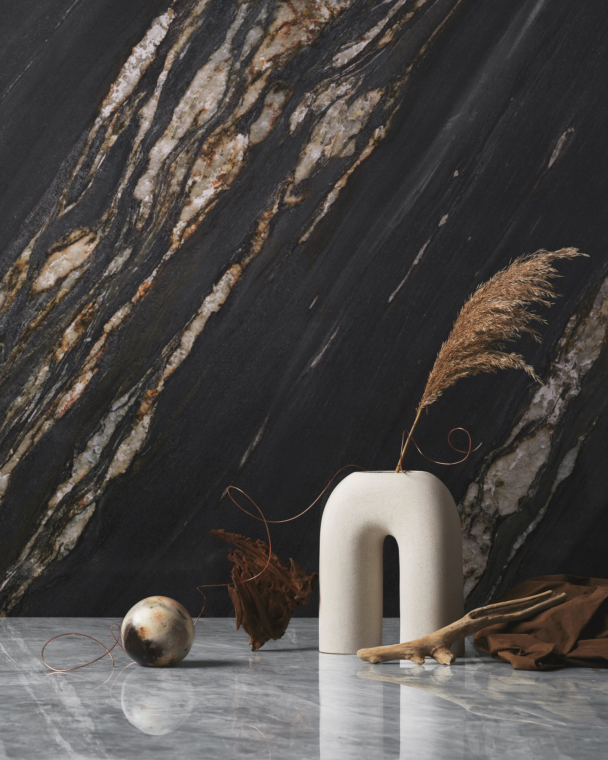 L175562MF6  На пол Marmi Maxfine Brazilian Blue Lucidato 6mm 75x150 - фото 15