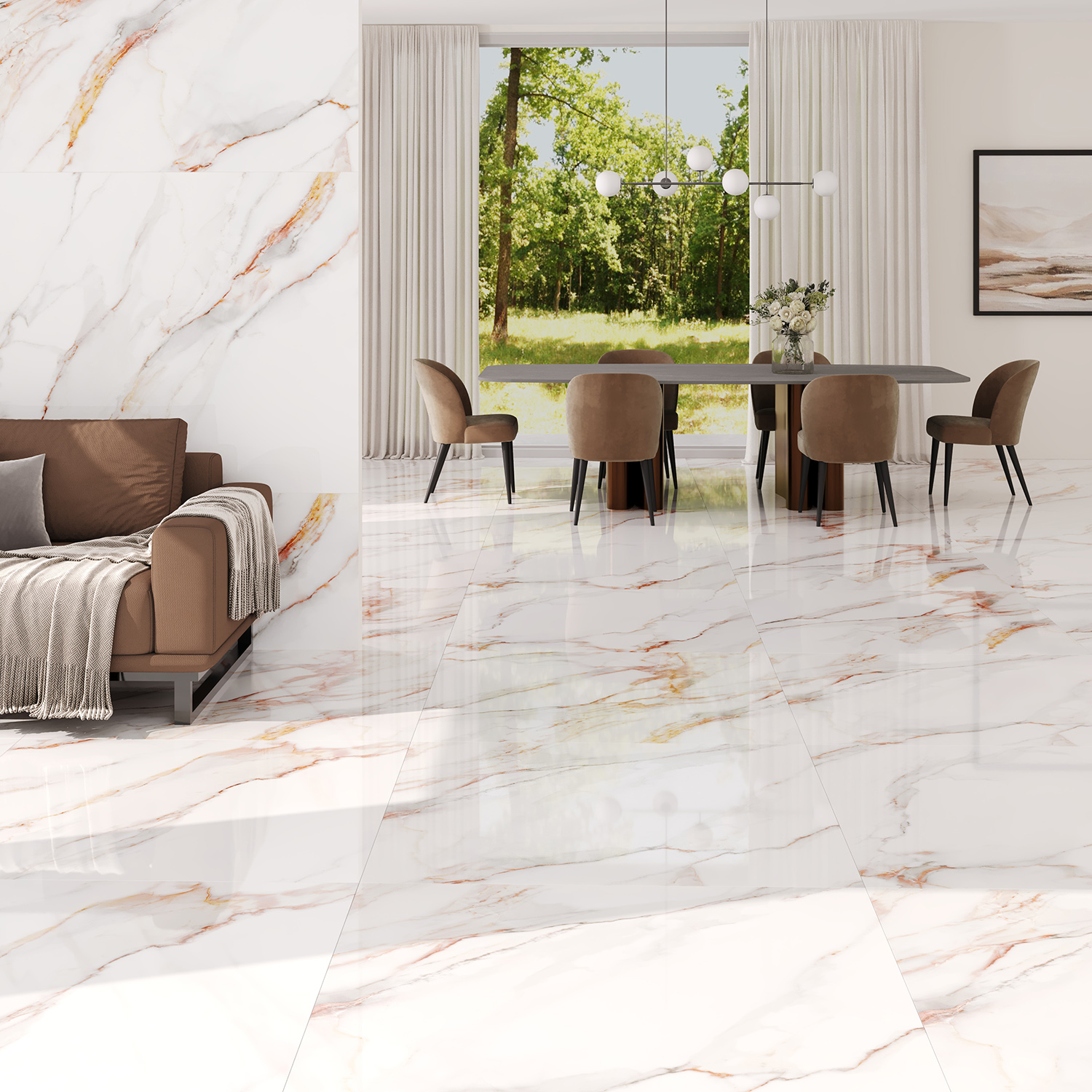 На пол Polished Patagonia Bianco Elegance 2800х1200х6 - фото 31
