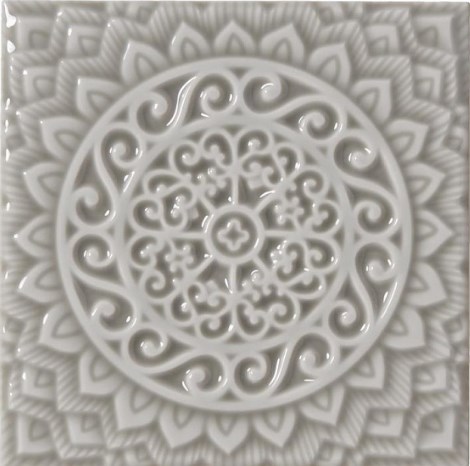 ADST4080 Декор Studio Relieve Mandala Universe Graystone 14.8x14.8