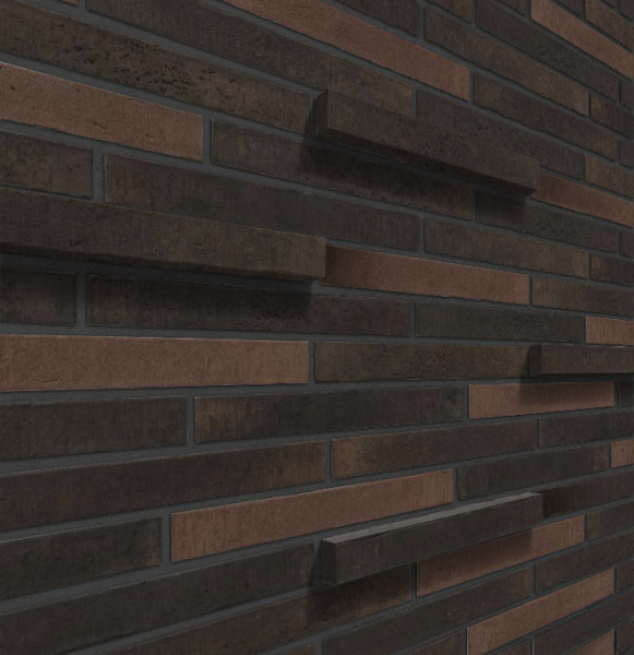На стену Сиэтл 3D Ригельный кирпич Mix 1 36.5x5x3