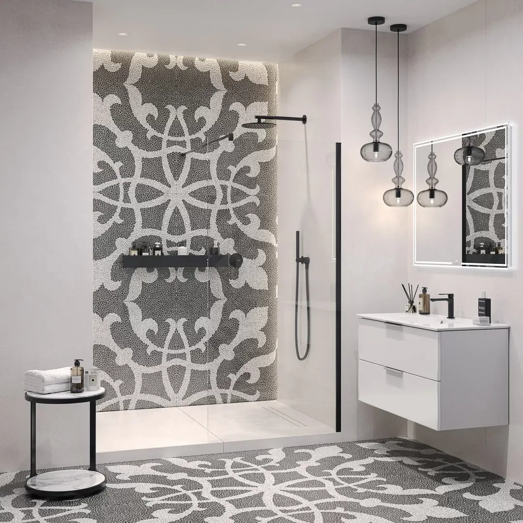 DD843300R На пол Багатти Белый чёрный обрезной - фото 5