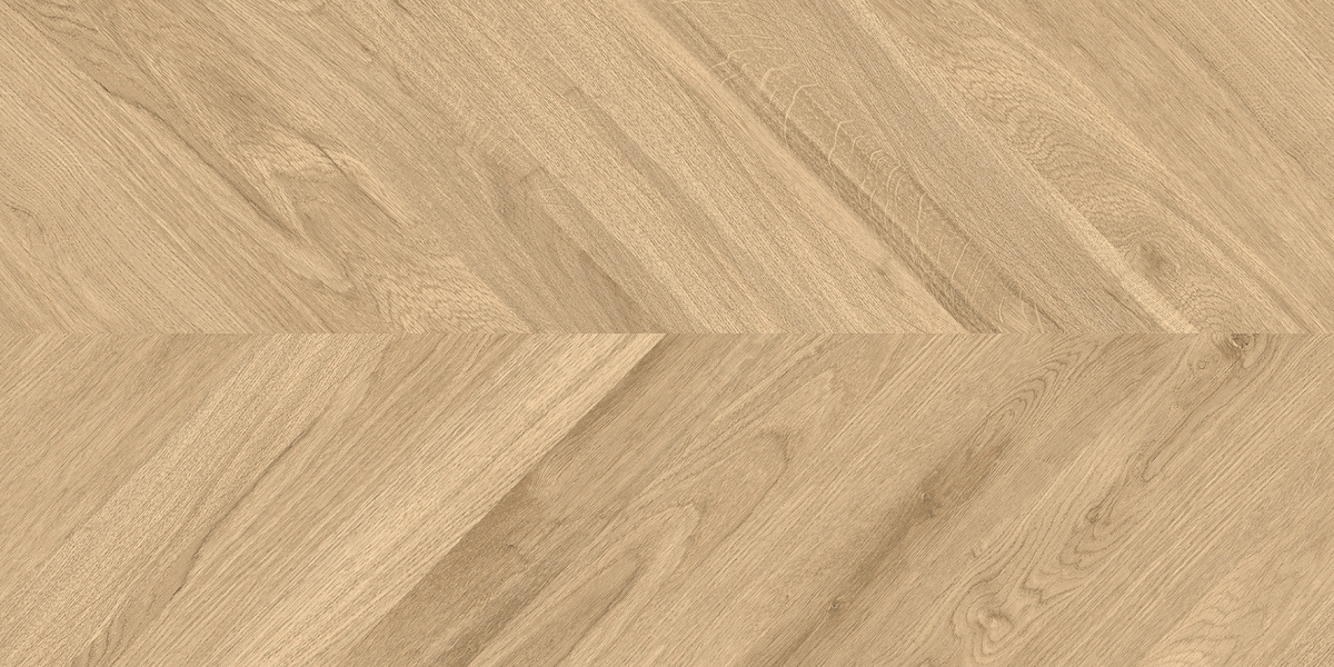 На пол Wood Latina Miele Chevron Бежевый матовый карвинг 60х120 - фото 2