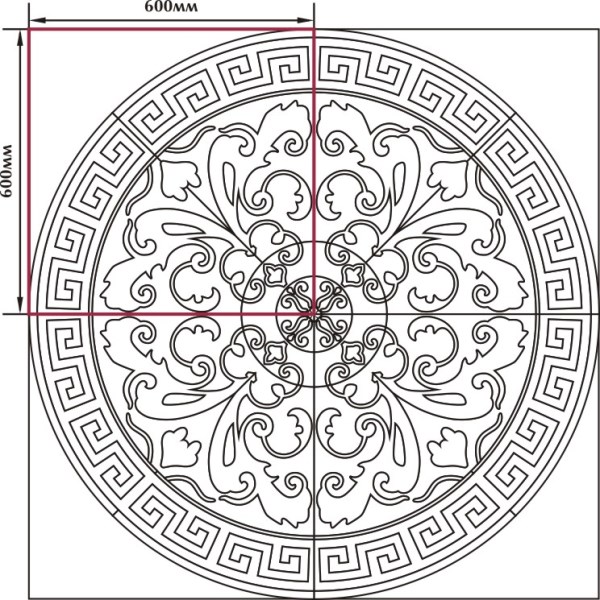 На пол Декоративные ковры Тип 4 120x120