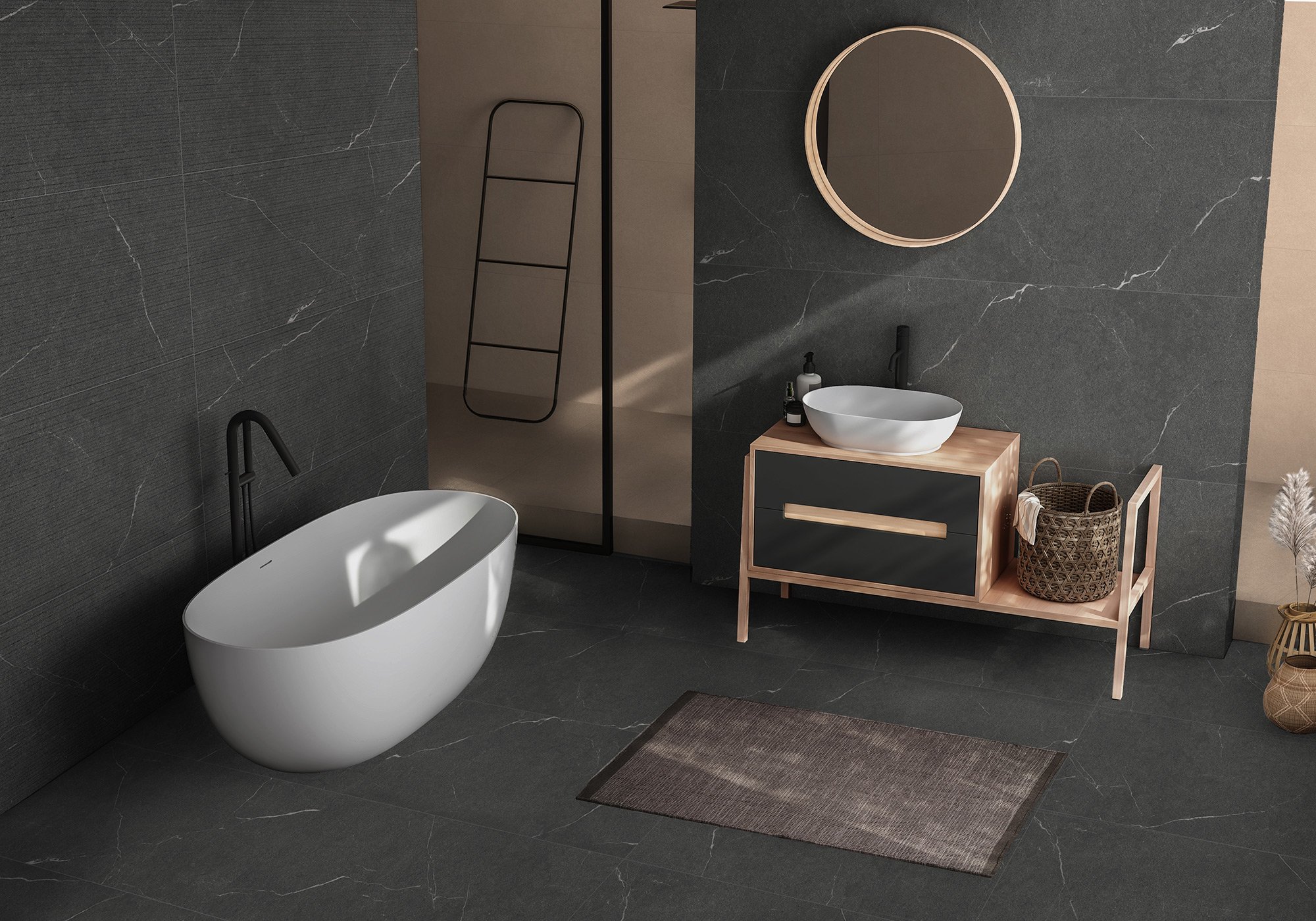 GT1206014365MR На стену Lakeside Черный линии 60x120 - фото 7