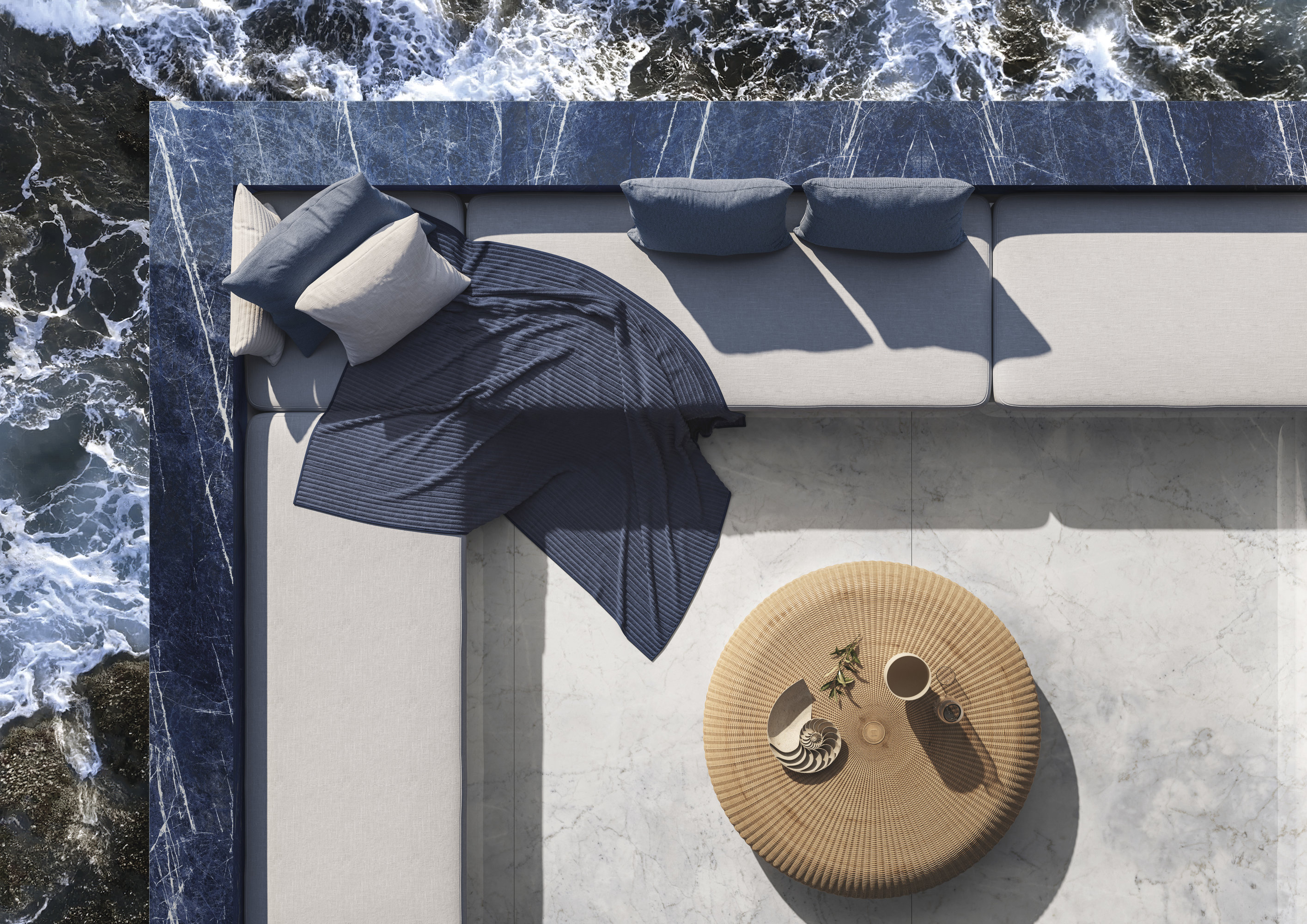 L175562MF6  На пол Marmi Maxfine Brazilian Blue Lucidato 6mm 75x150 - фото 19