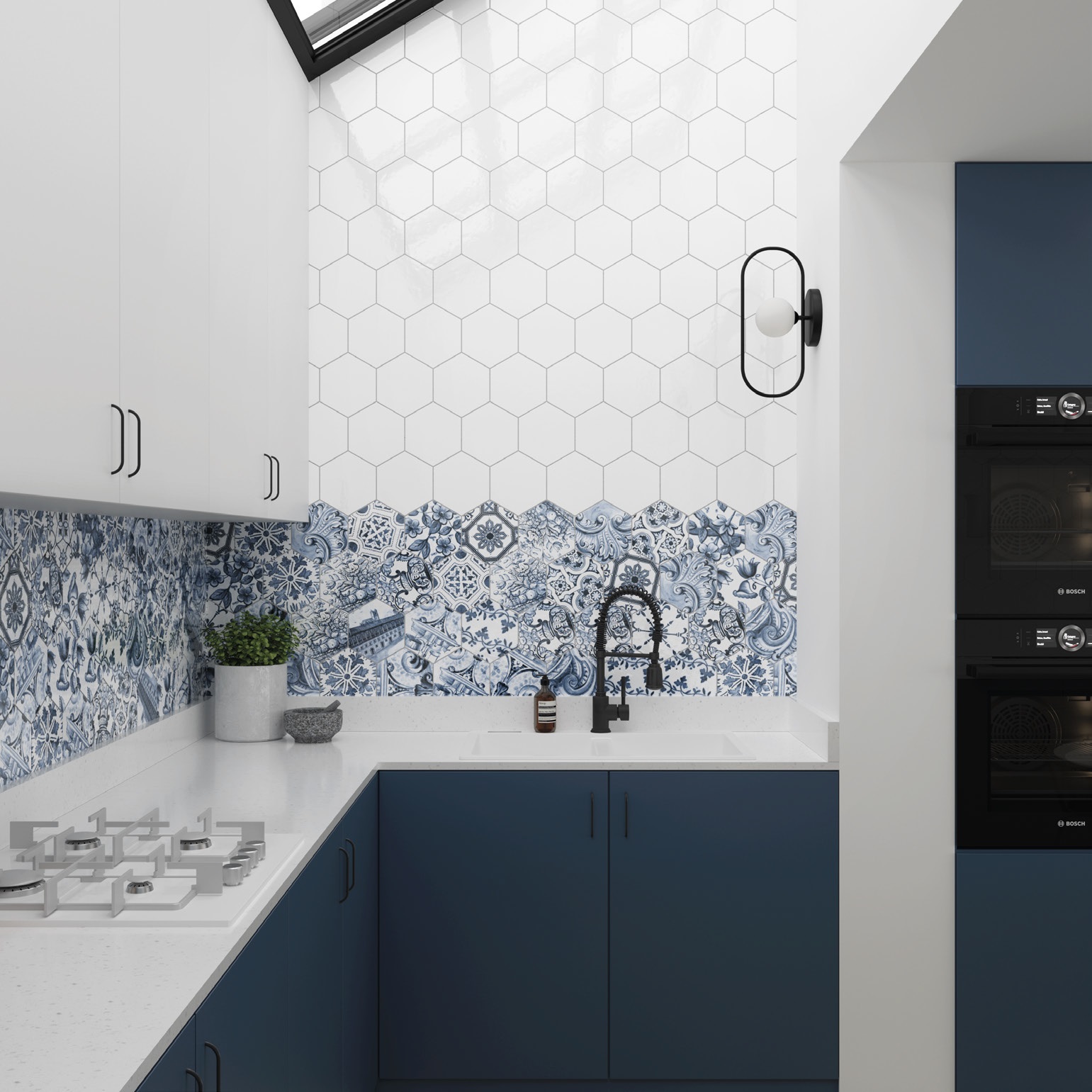 20338 На пол Hexatile Negro Mate 17.5x20 - фото 7