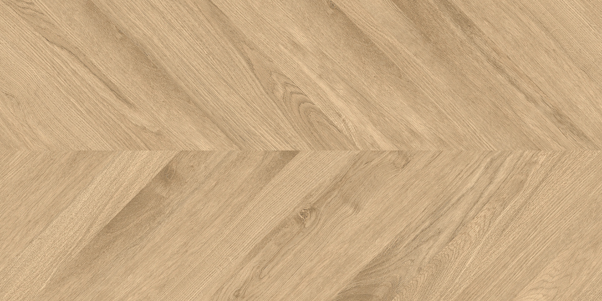 На пол Wood Latina Miele Chevron Бежевый матовый карвинг 60х120 - фото 4