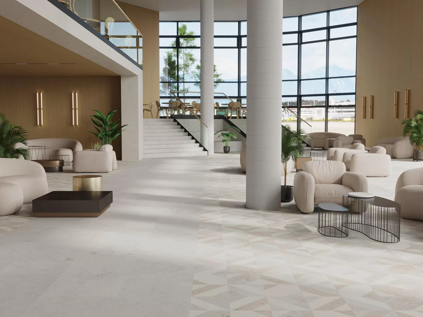 DD590520R На пол Про Лаймстоун АТ бежевый темный натуральный обрезной 119.5x238.5x0.9 - фото 18