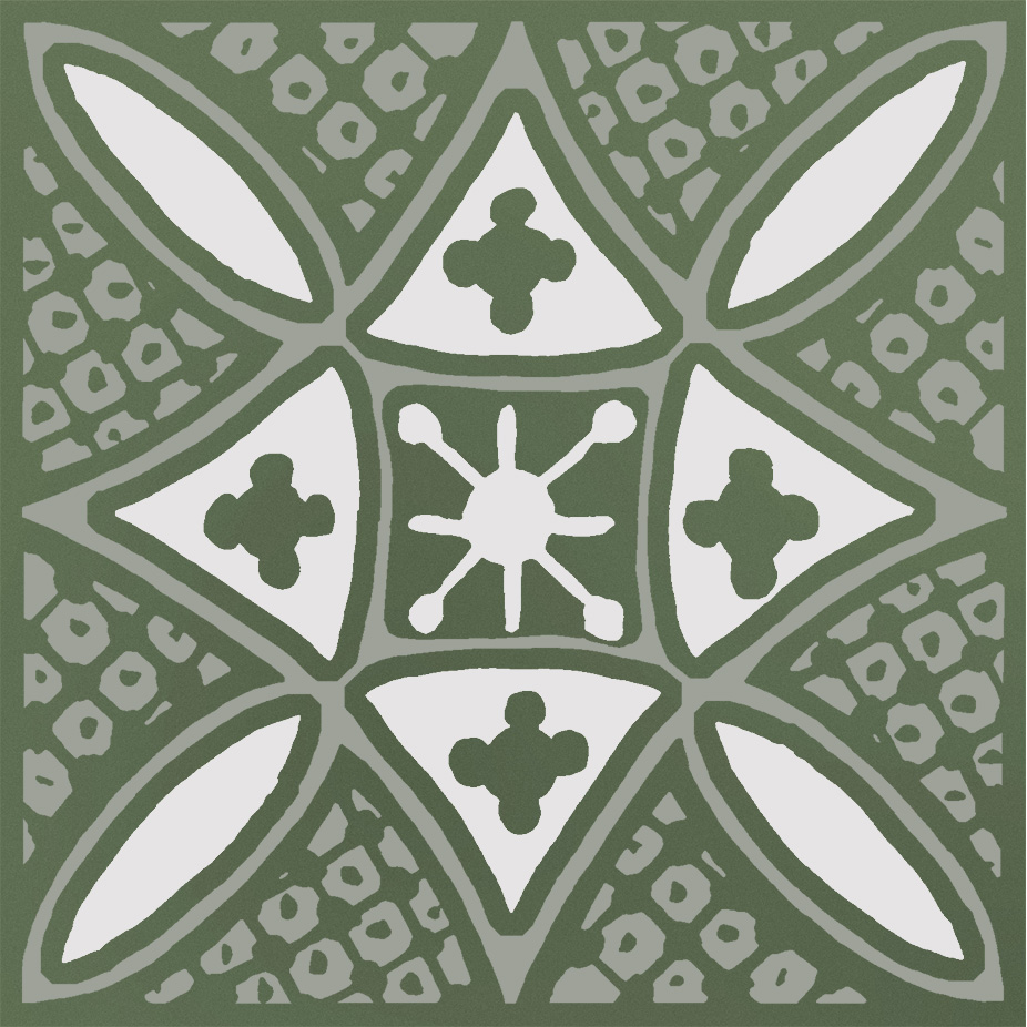 KMD3STA019GN Декор Бахия 2 зелёный глянцевый 9.8x9.8x0.7 - фото 5