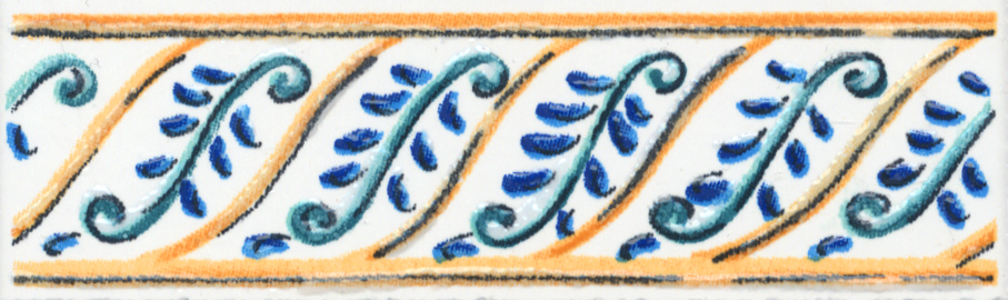 STG/A493/1146H Бордюр Капри Майолика 9.8х3