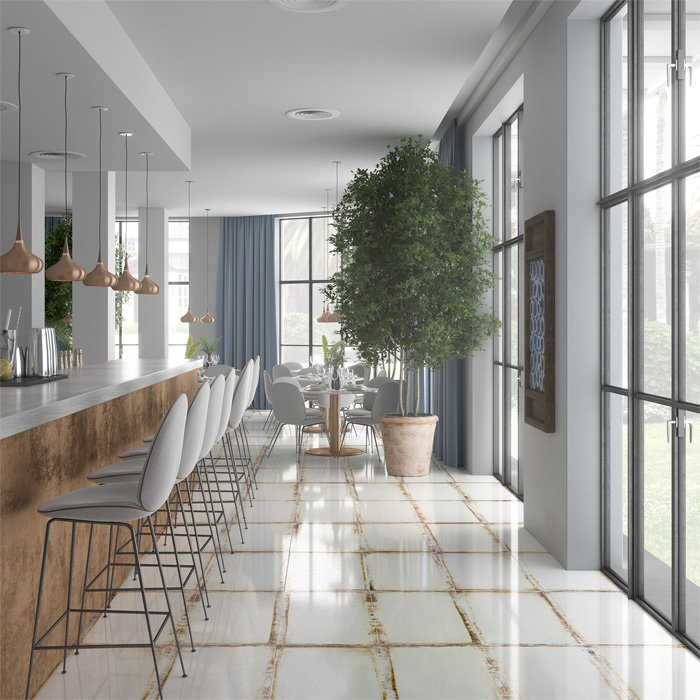 На пол Lookback White Lappato 89.46x89.46 - фото 4