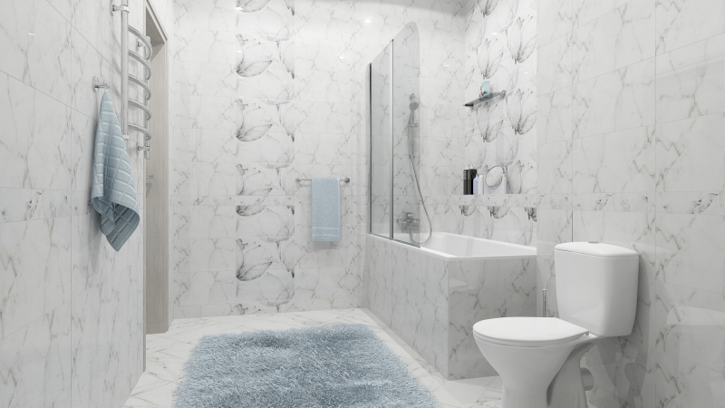 1045-0115 На стену Каррарский Мрамор Белая 25х45 - фото 10