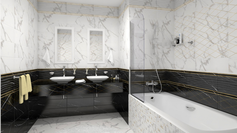 1064-0158 На стену Миланезе Дизайн Кaррaрa вoлнa 20х60 - фото 13