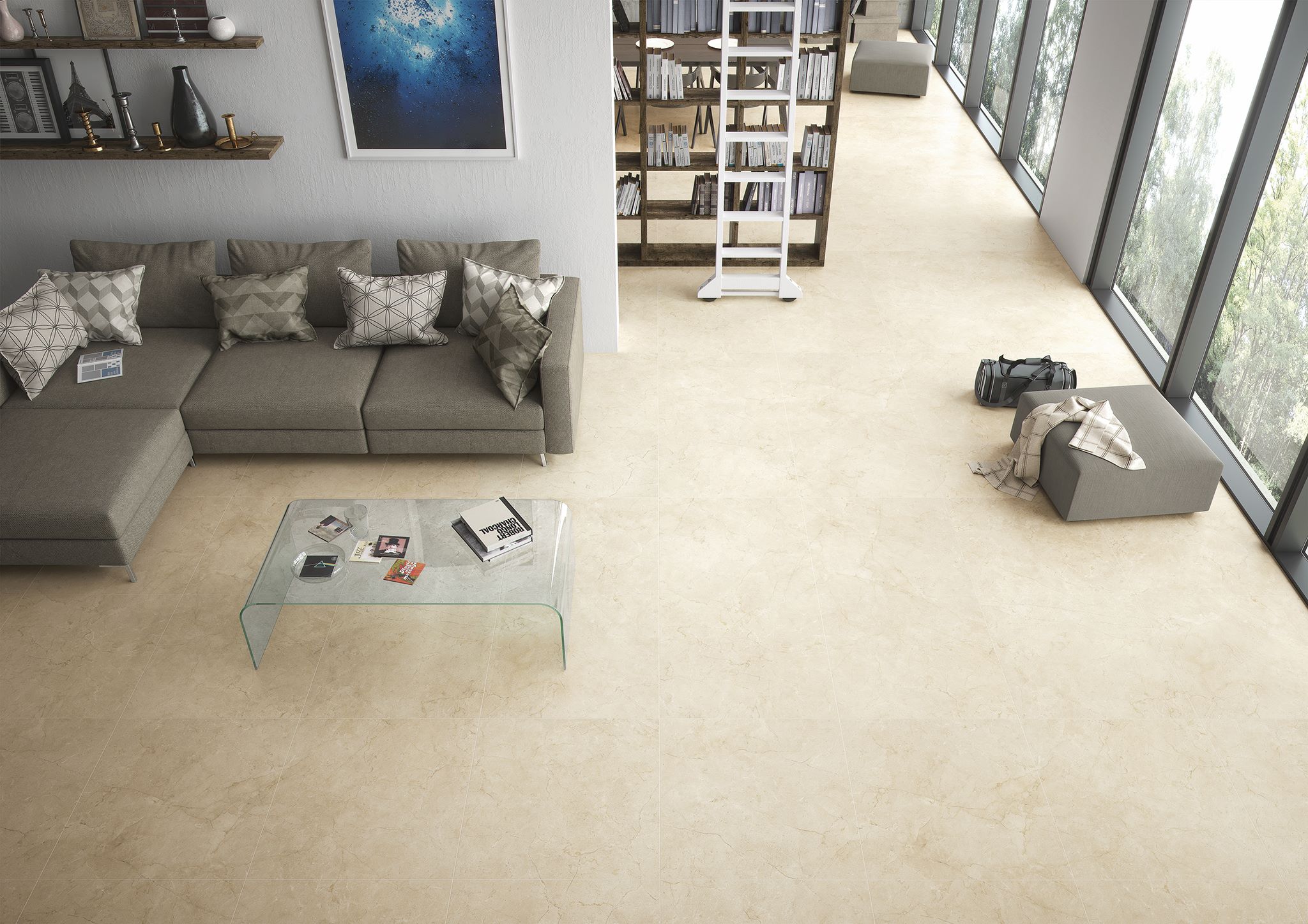 На пол Crema Marfil Pulido Rect Porcelanico 60x120 - фото 6