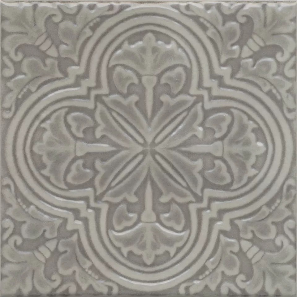 KMD3STA006BN Декор Фес Серый глянцевый 15x15x0.77