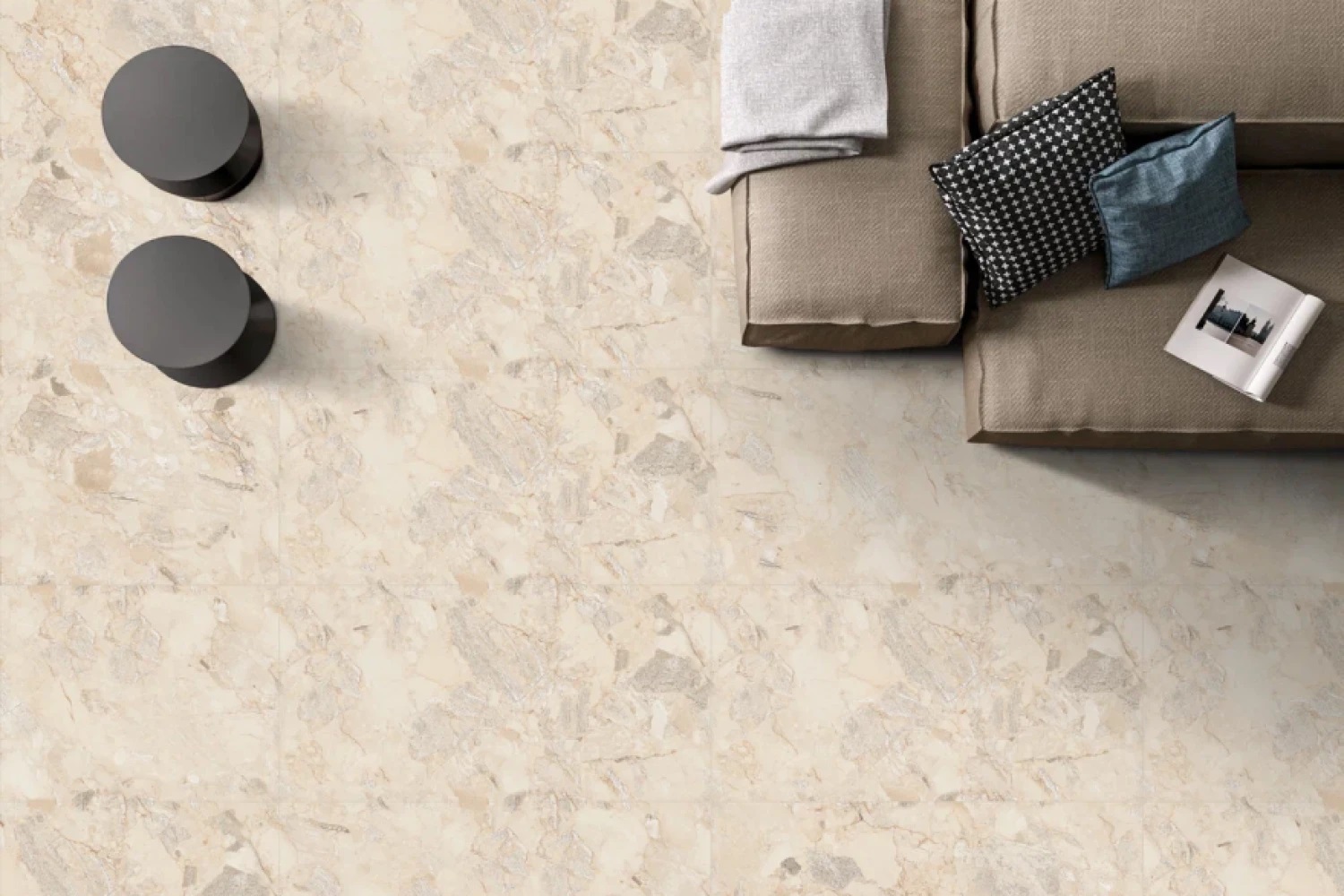 AS22-21 На пол Nairobi Bianco бежевый мальят полированный 120х60 - фото 5