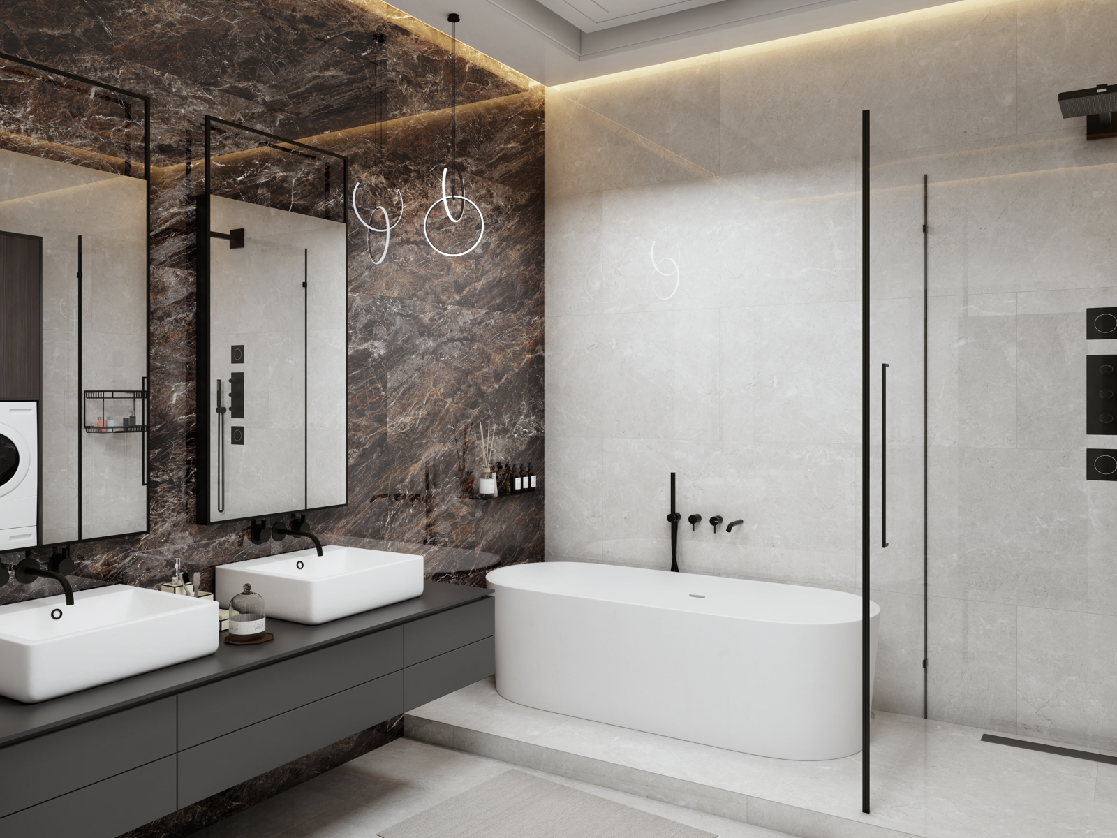 На пол Romano Versailles Brown High Glossy 120x60 - фото 9