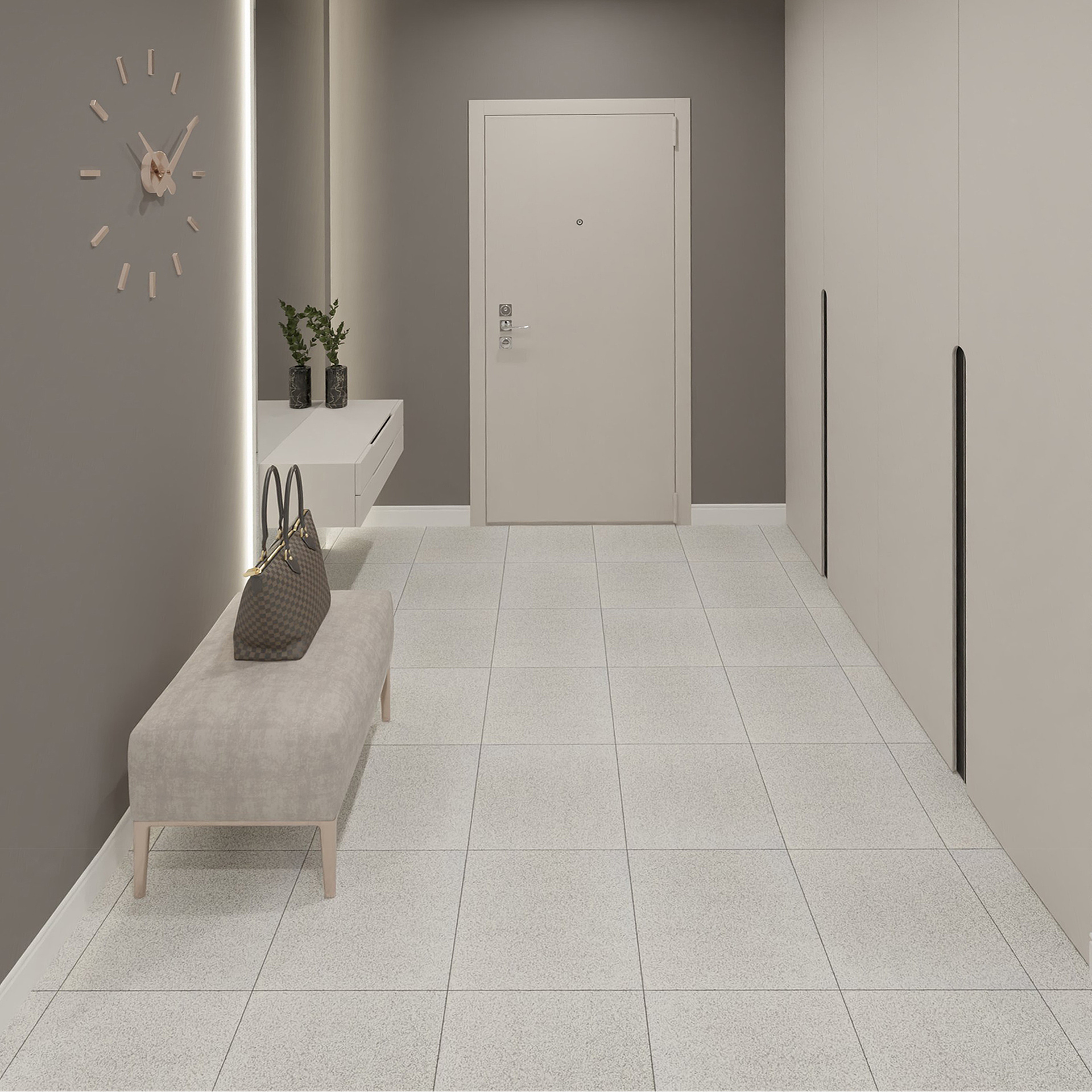 На пол Гранит Серая 400x400х7 - фото 2