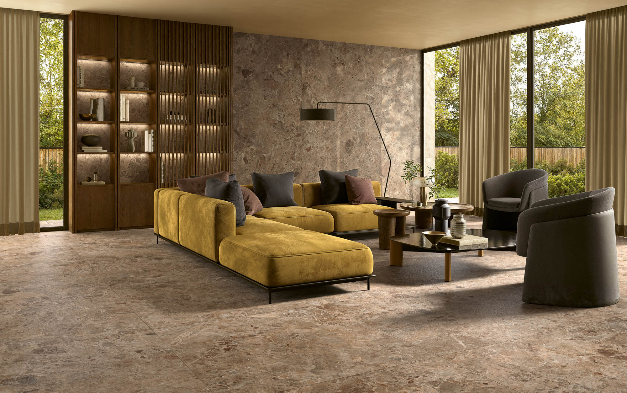 104718 На пол Breccia Paradiso Beige Levigato 8.5mm 60x120 - фото 32