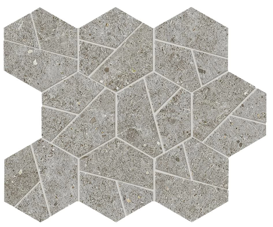 A7CZ Напольная Boost Stone Grey Mosaico Hex 25x28.5