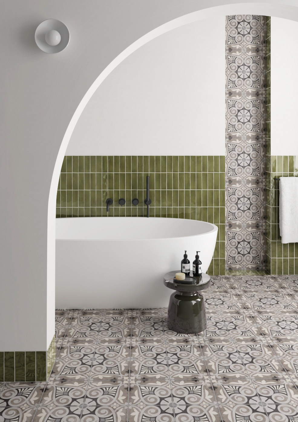 24415 Декор Art Nouveau Inspire Grey 20x20 - фото 10