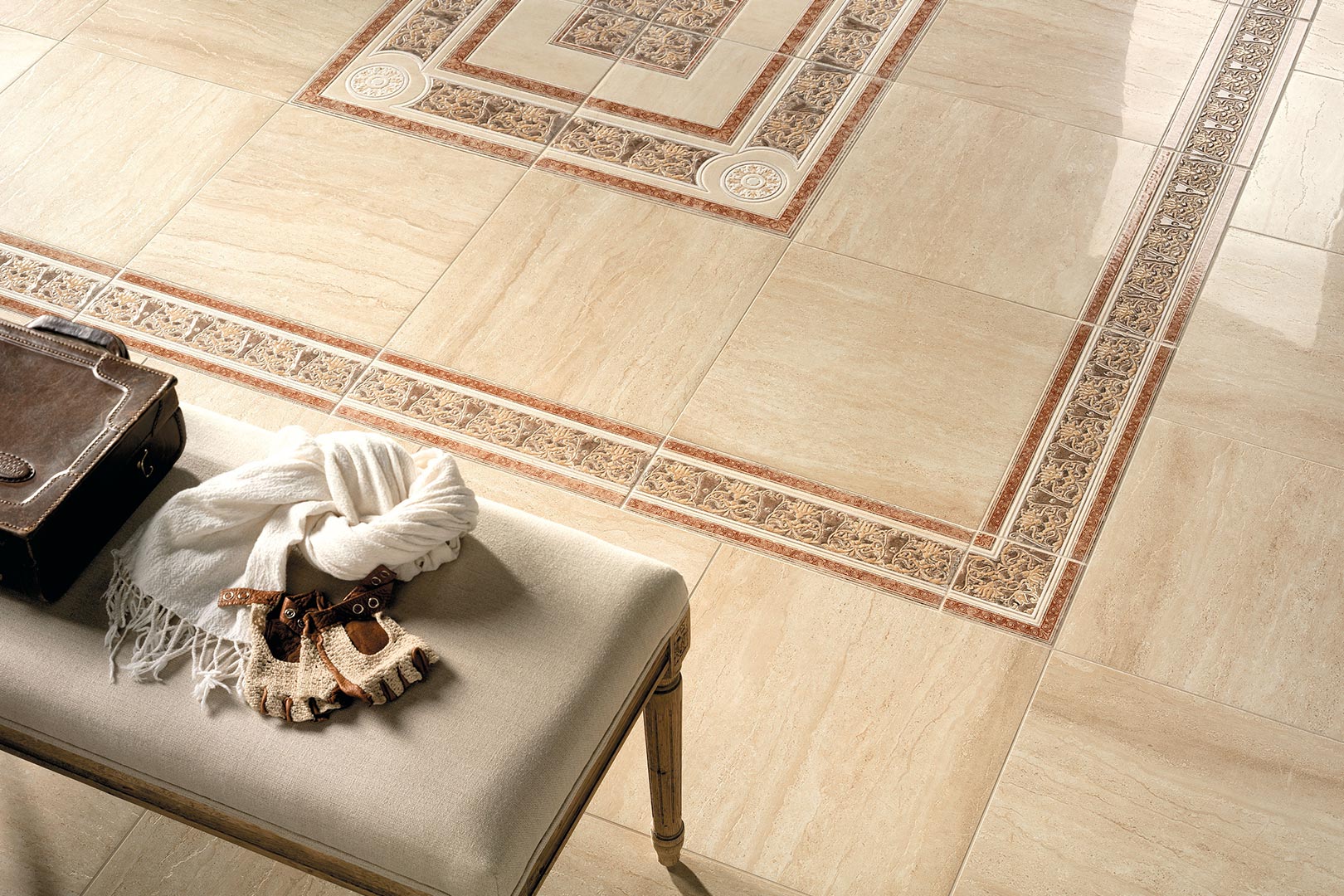 Декор I Travertini Inserto Stencil Beige - фото 2