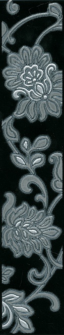 STG/A43/8141 Бордюр Аджанта Чёрный цветы 30х5.7