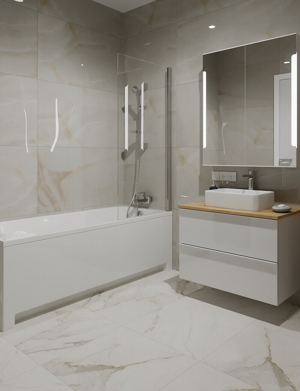 209 На стену Calacatta Art Gold Gold G3D - фото 12