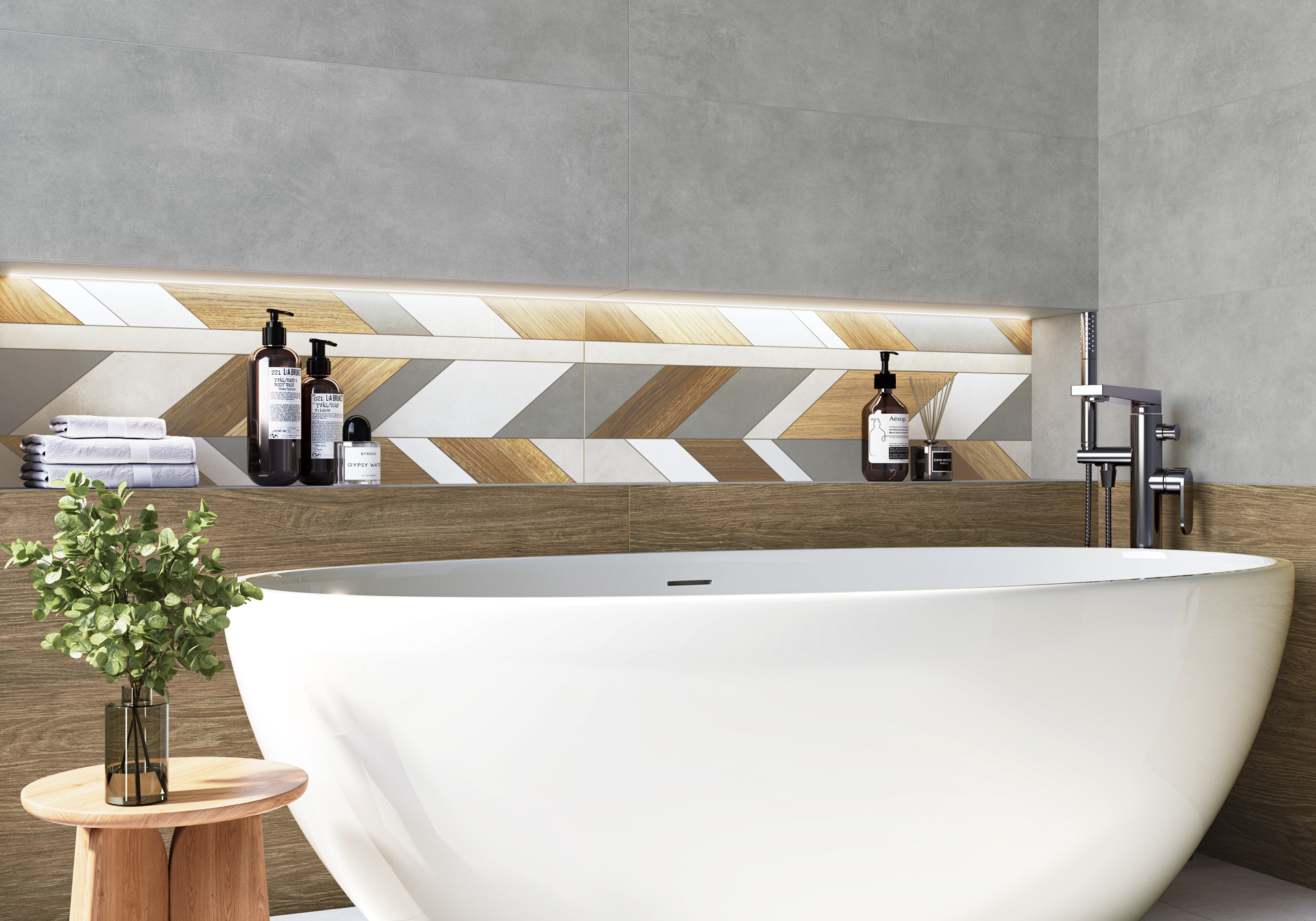 TWU3090MUR07R На стену Mural 07R матовая 300x900x8.5 - фото 14