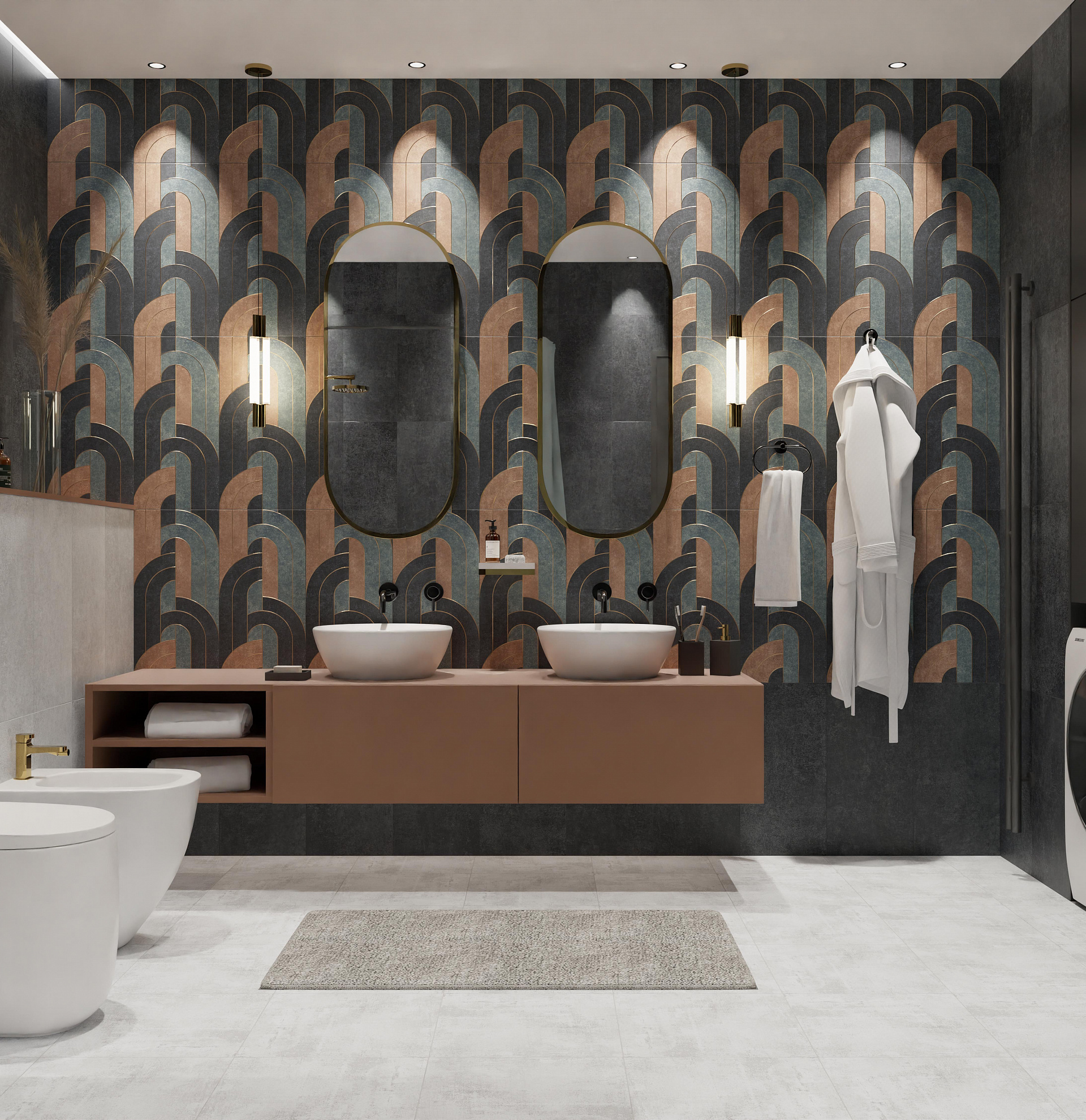 На стену Санта-Барбара Антрацит 300x600 - фото 2