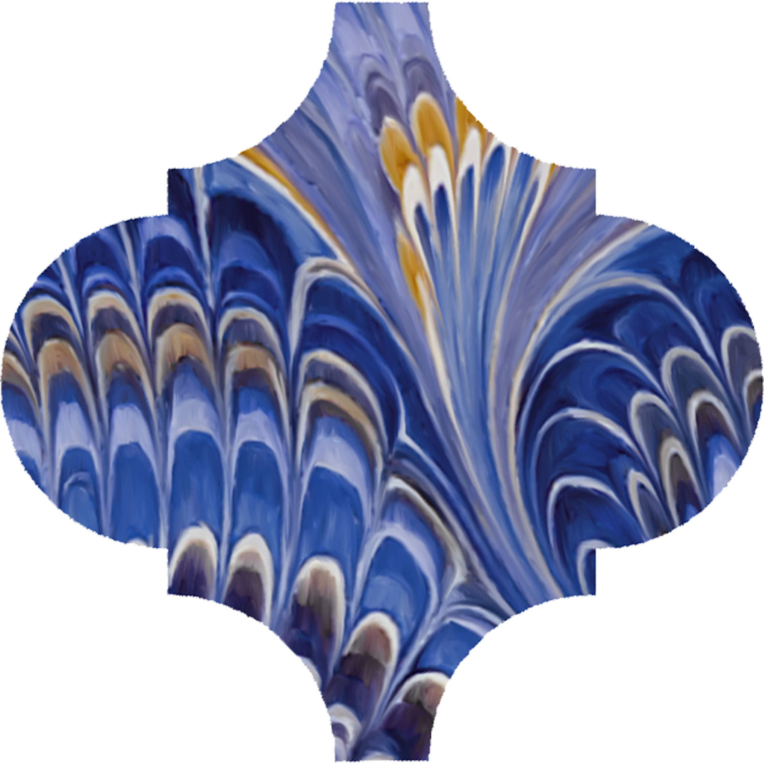 VT/A624/65000 Декор Арабески Венеция Синий матовый 6.5x6.5x0.69 - фото 7