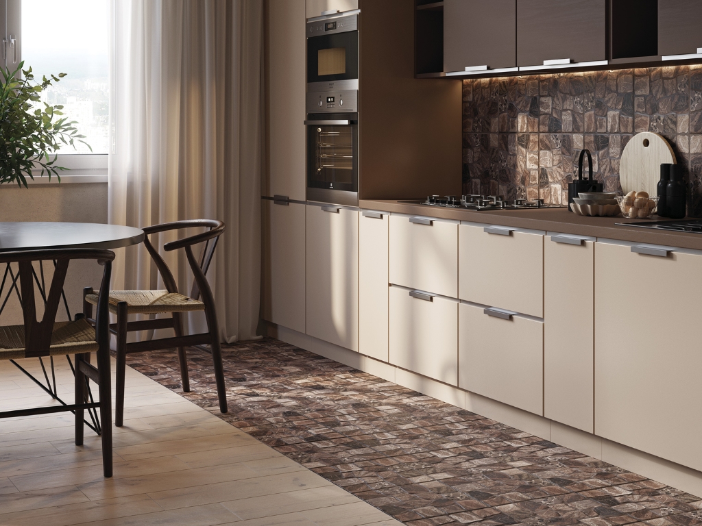 17283 На пол Vilio Brown коричневый рельеф 29.8x29.8 - фото 2