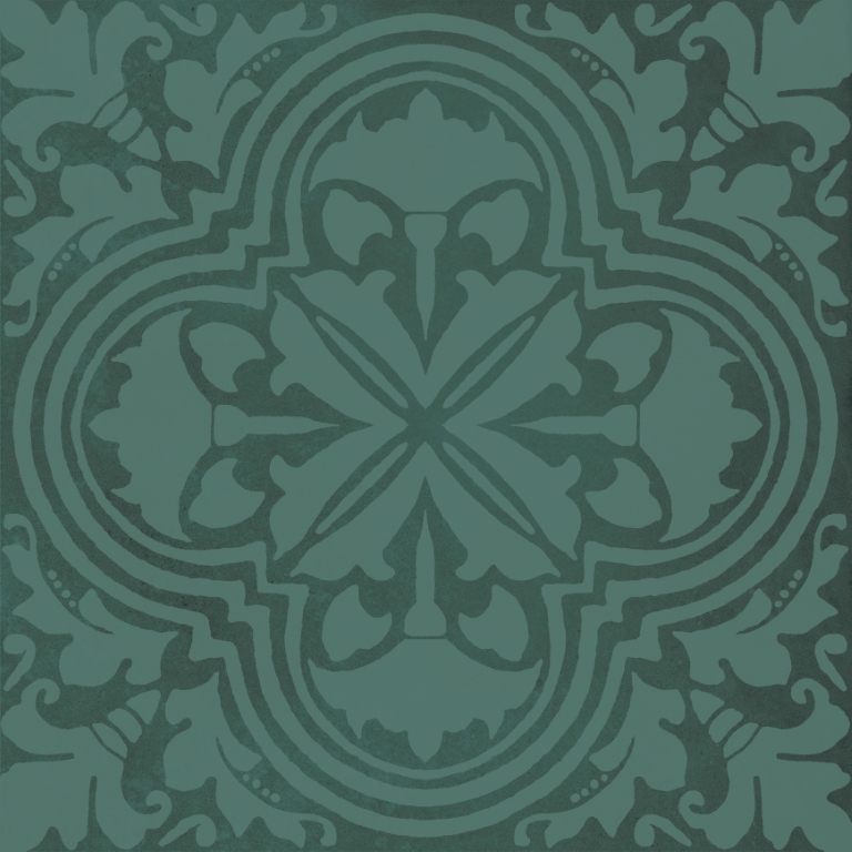 KMD3STA003BN Декор Фес Зелёный тёмный глянцевый 15x15x0.77 - фото 6