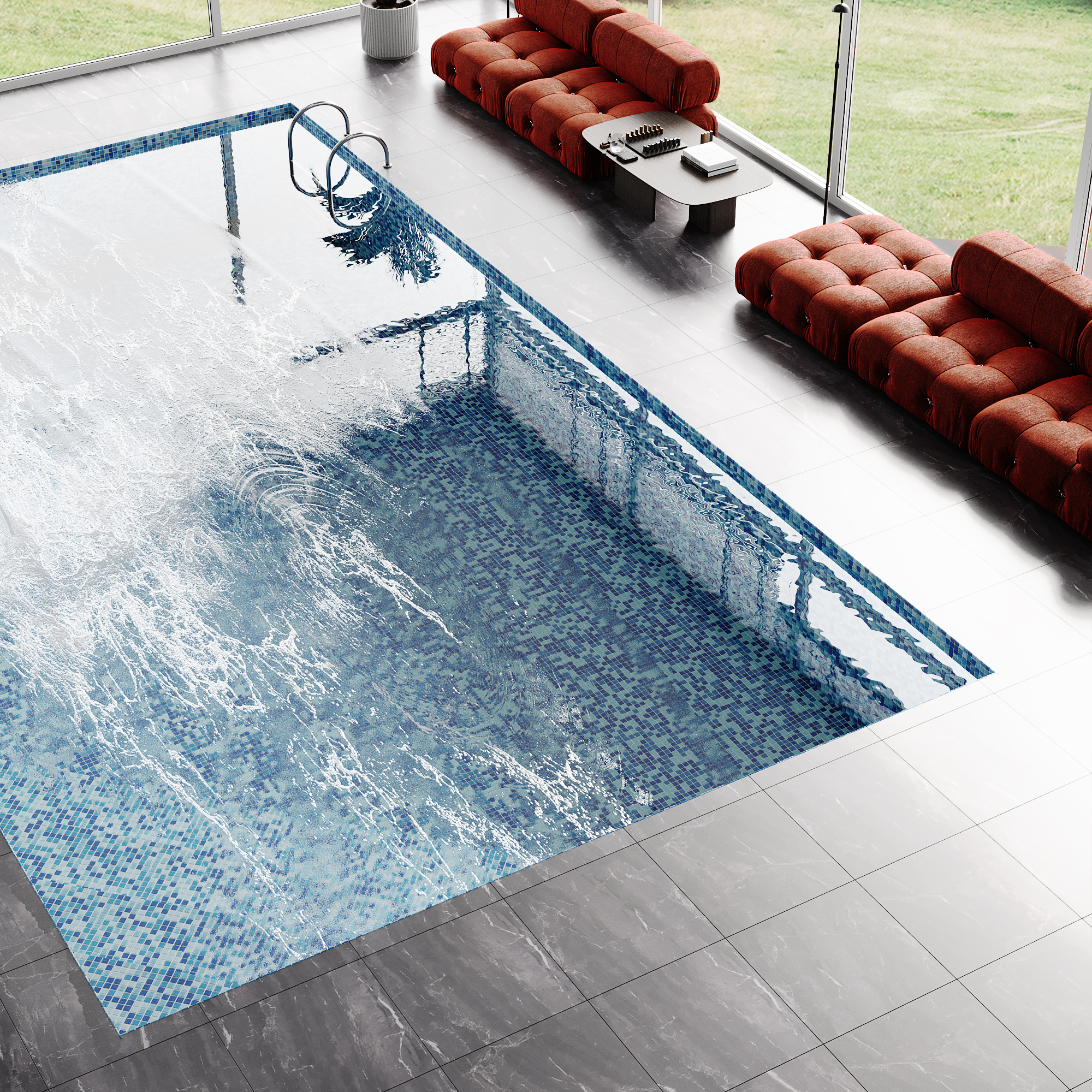 Arktika 4*20*20  327*327 На пол Стеклянная мозаика Arktika  - фото 30