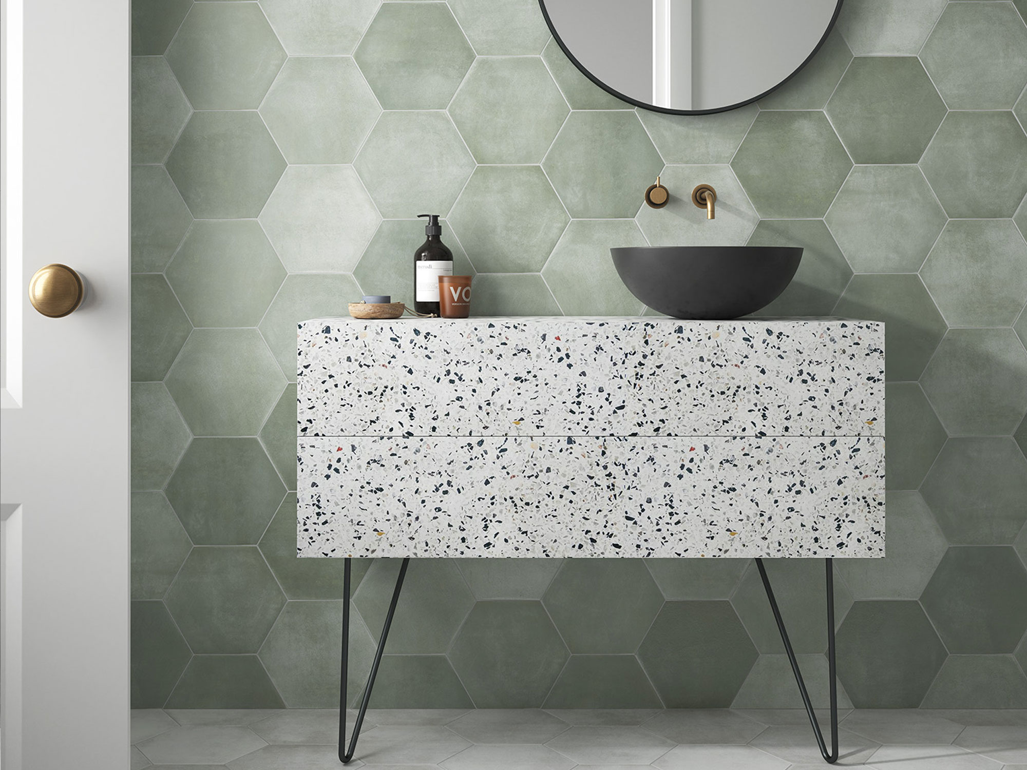 На пол Six Cementine Black 23x27 - фото 8