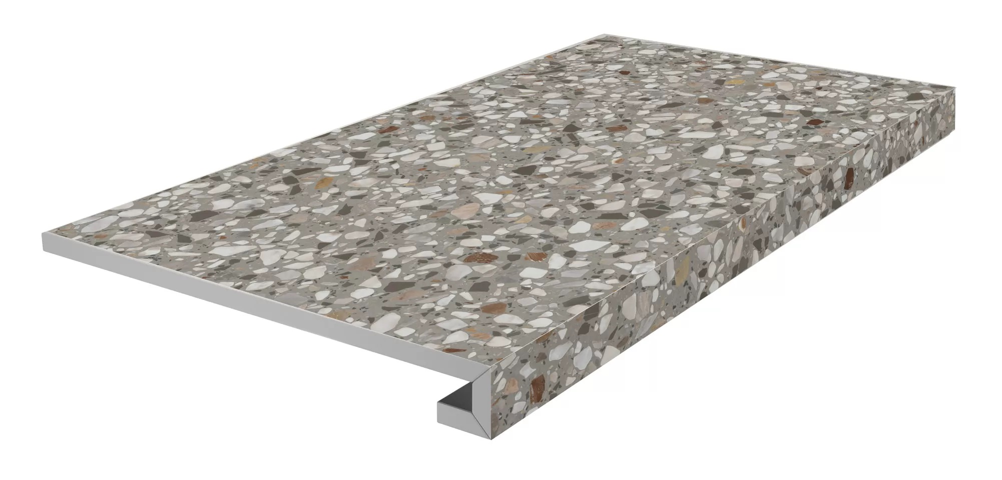 KM6060G0011RGCF Ступень Бричиола Фронтальная клееная серый матовый обрезной 33x60x0.9