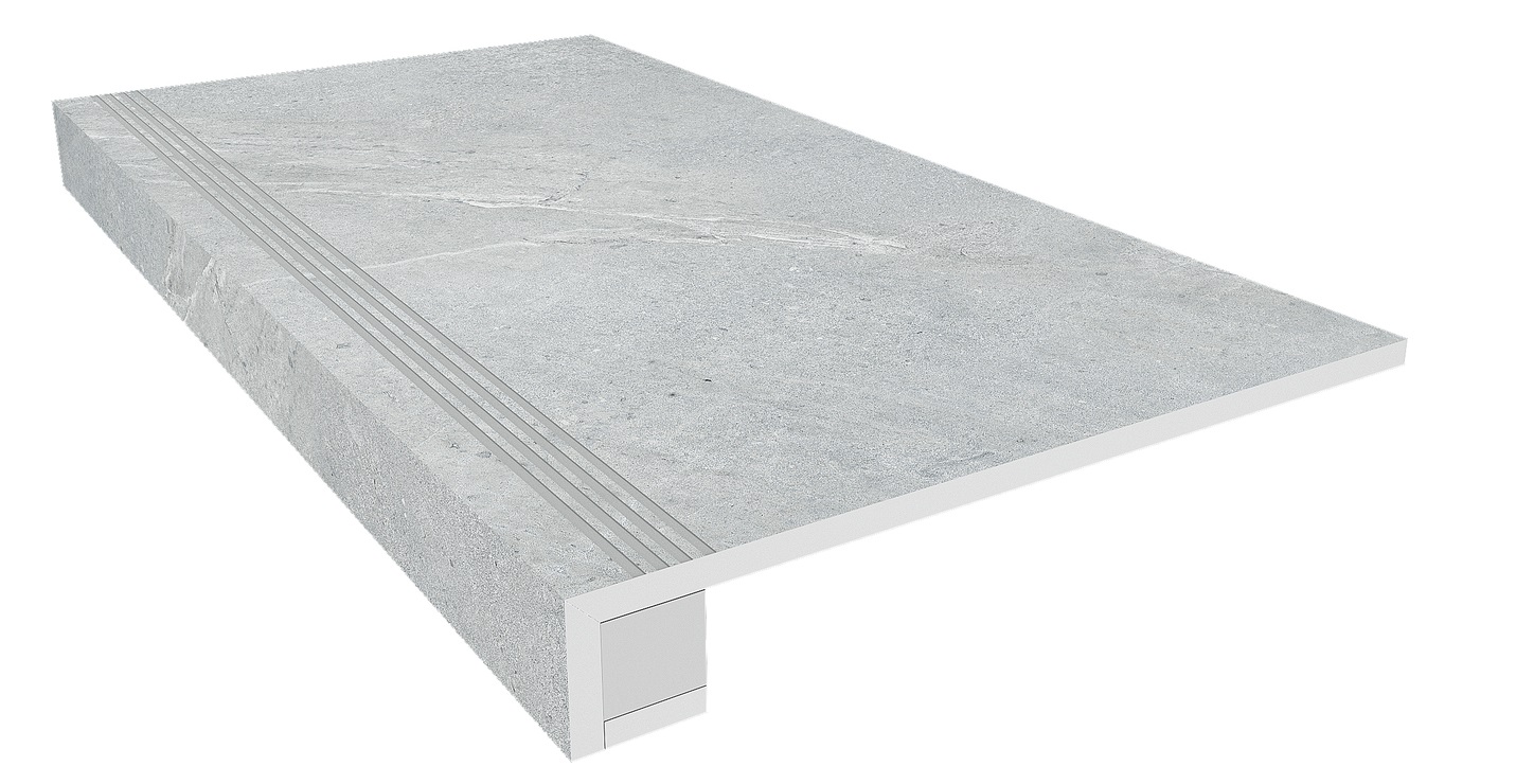 Set/Steptrade/KA01_NS/33x120/S1/Riser/KA01_NS/14,5x120 Ступень Kailas KA01 Grey Неполированная (комплект ступень и подступенок 120x14.5)