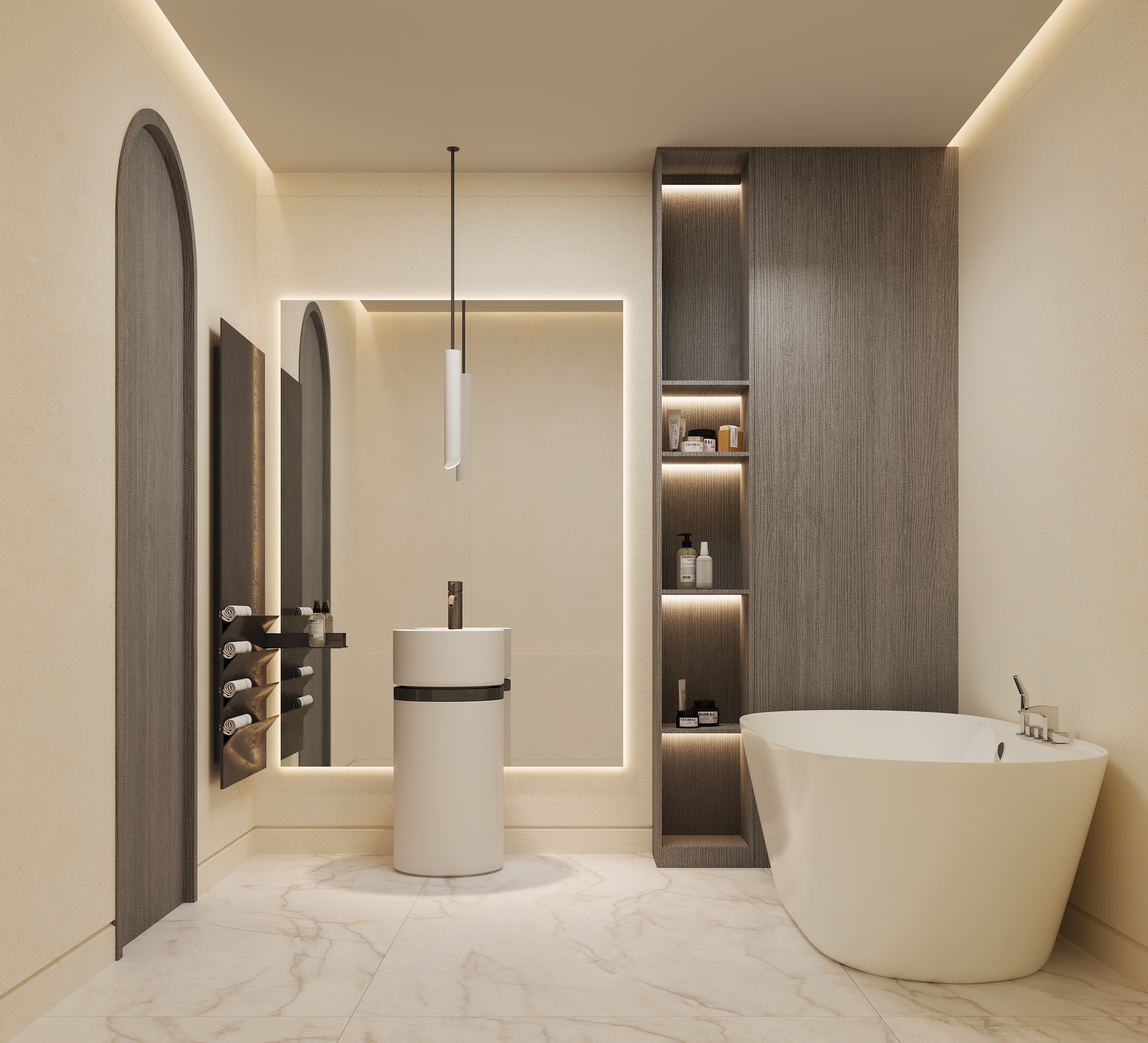 На пол Limestone Medium Grey Matt Спеченный камень 1200x2700x6 - фото 2