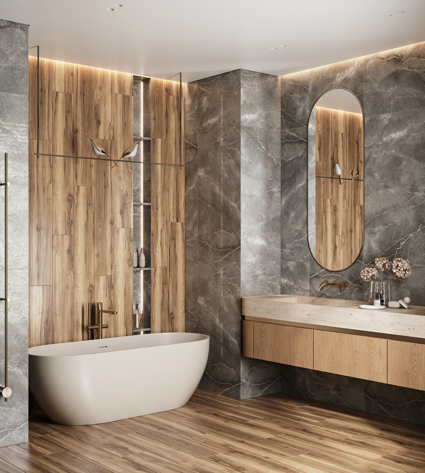 CW-RT10-B На пол Fossil Wood Wenge Rustic 20x120 - фото 12