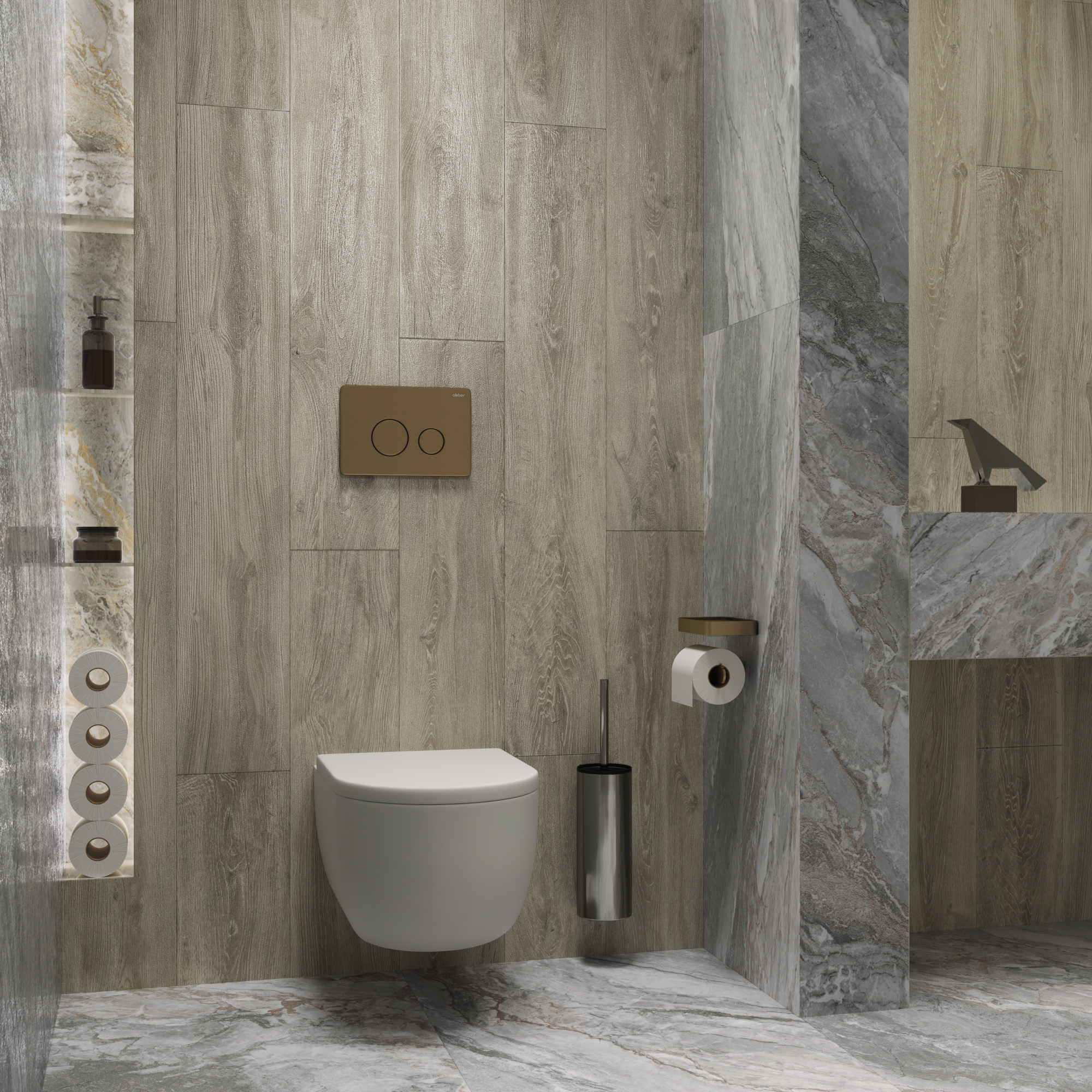 CW-RT11-B На пол Husk Wood Bone Rustic 20x120 - фото 17