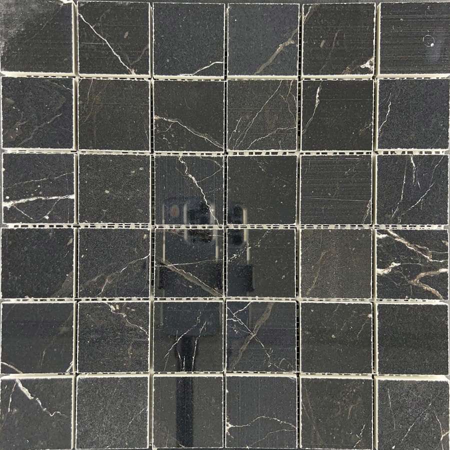 Декор Estrada Mosaic Nero чип 4.7x4.7 - фото 3