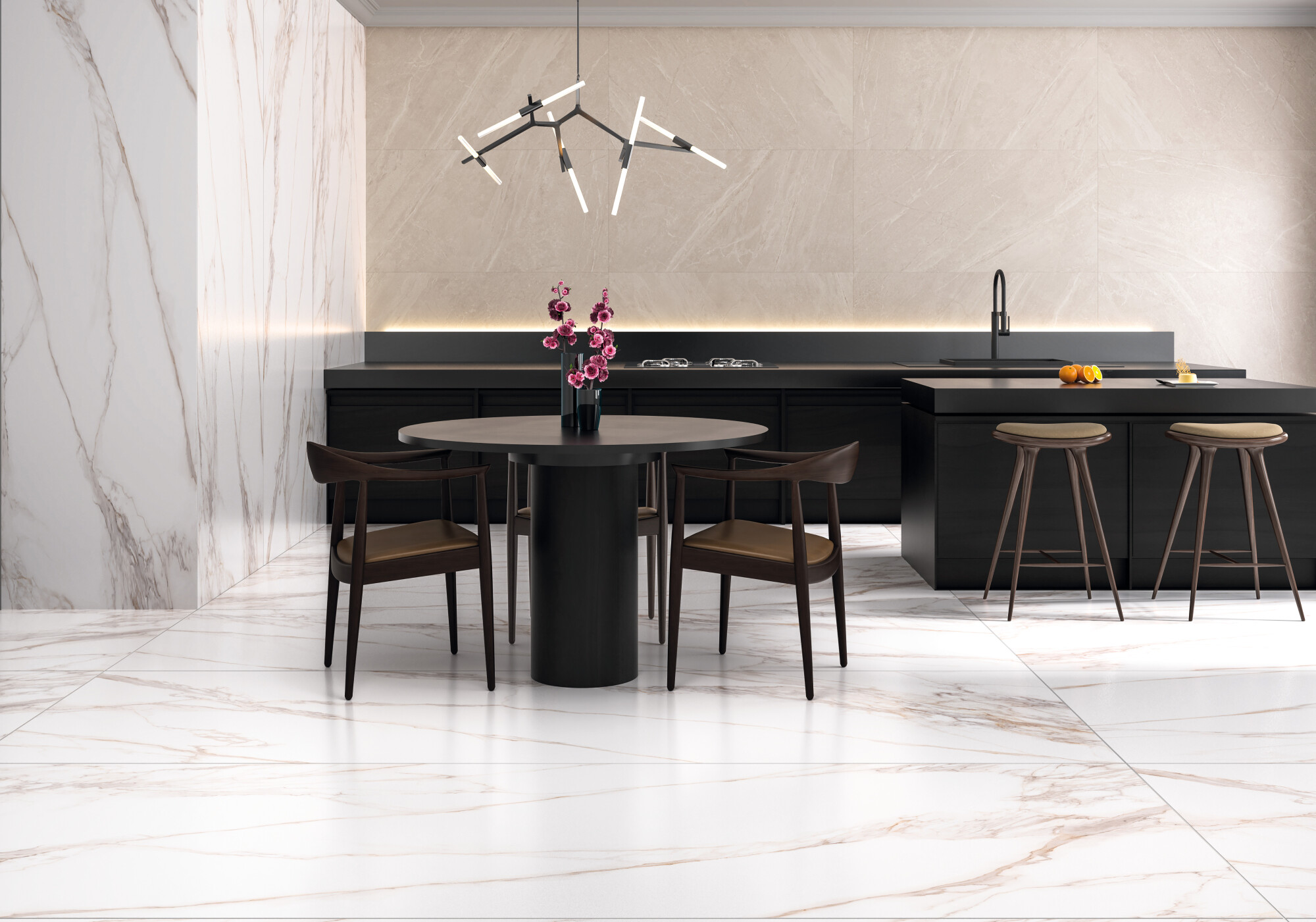 36871 На пол Museum Calacatta 4D Extra White NT/100X275/R 100x275 - фото 6