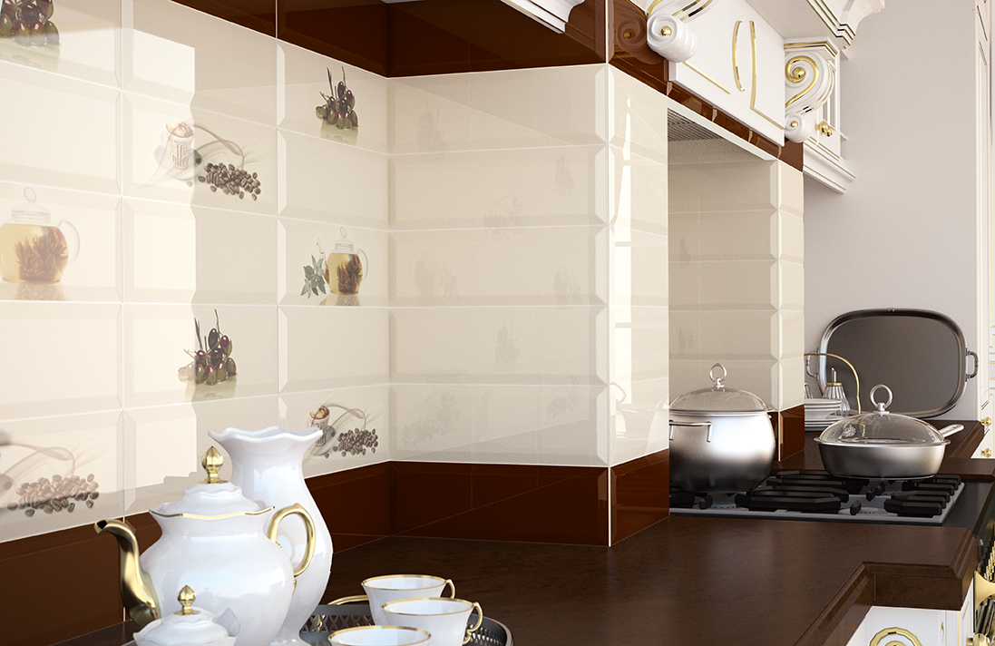 На стену Romantic Crema Brillo Bisel 10x30 - фото 2