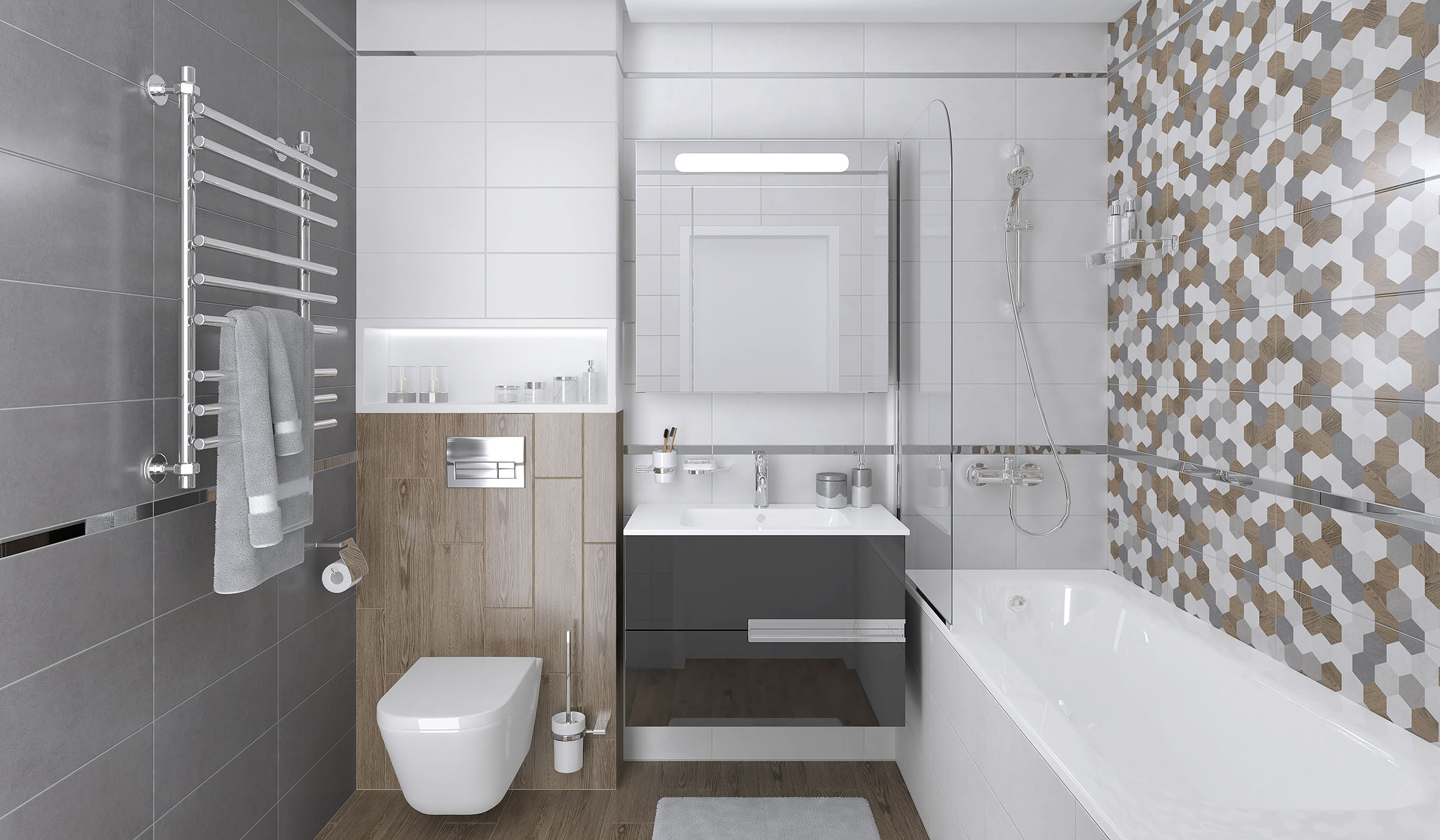 На пол Betonhome Светло-серый 60х120 - фото 26