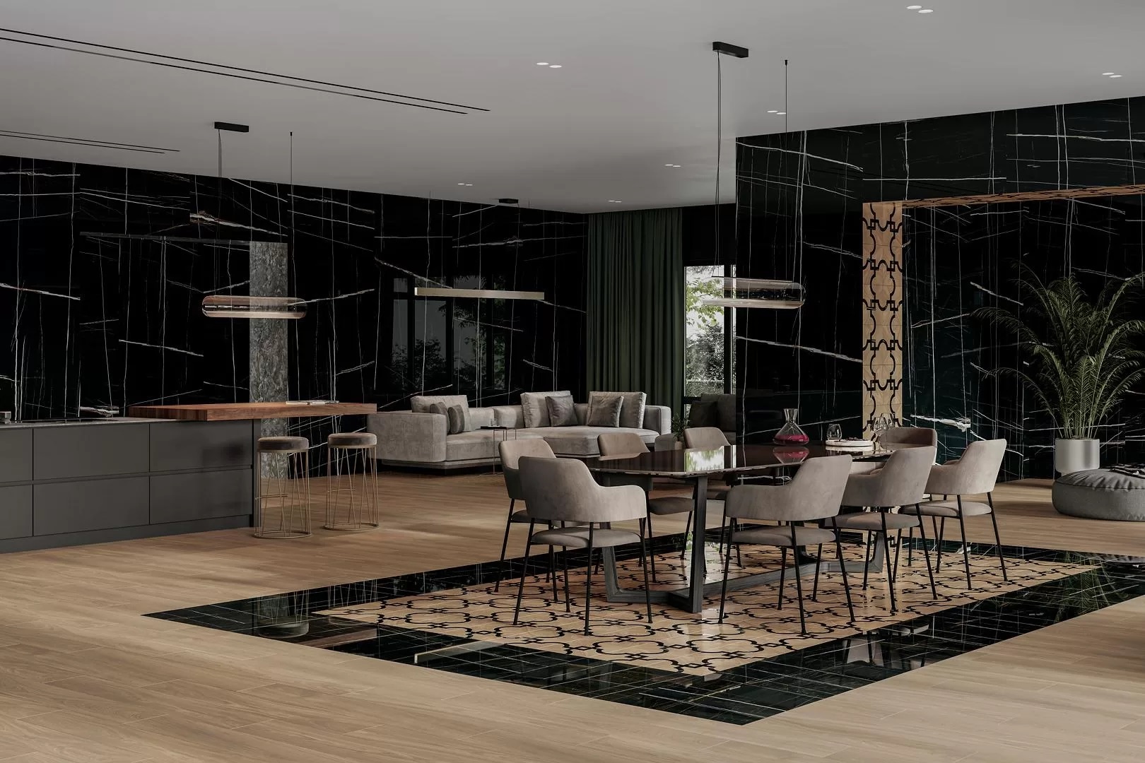 T042/SG5269 На пол Монтиони Мозаичный Коричневый Светлый 34x35.5 - фото 6