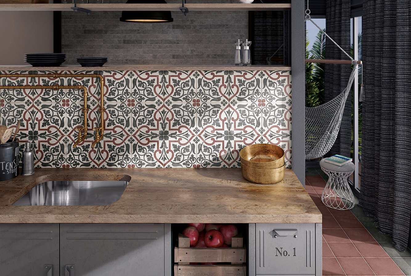 24394 На пол Art Nouveau Burgundy - фото 16