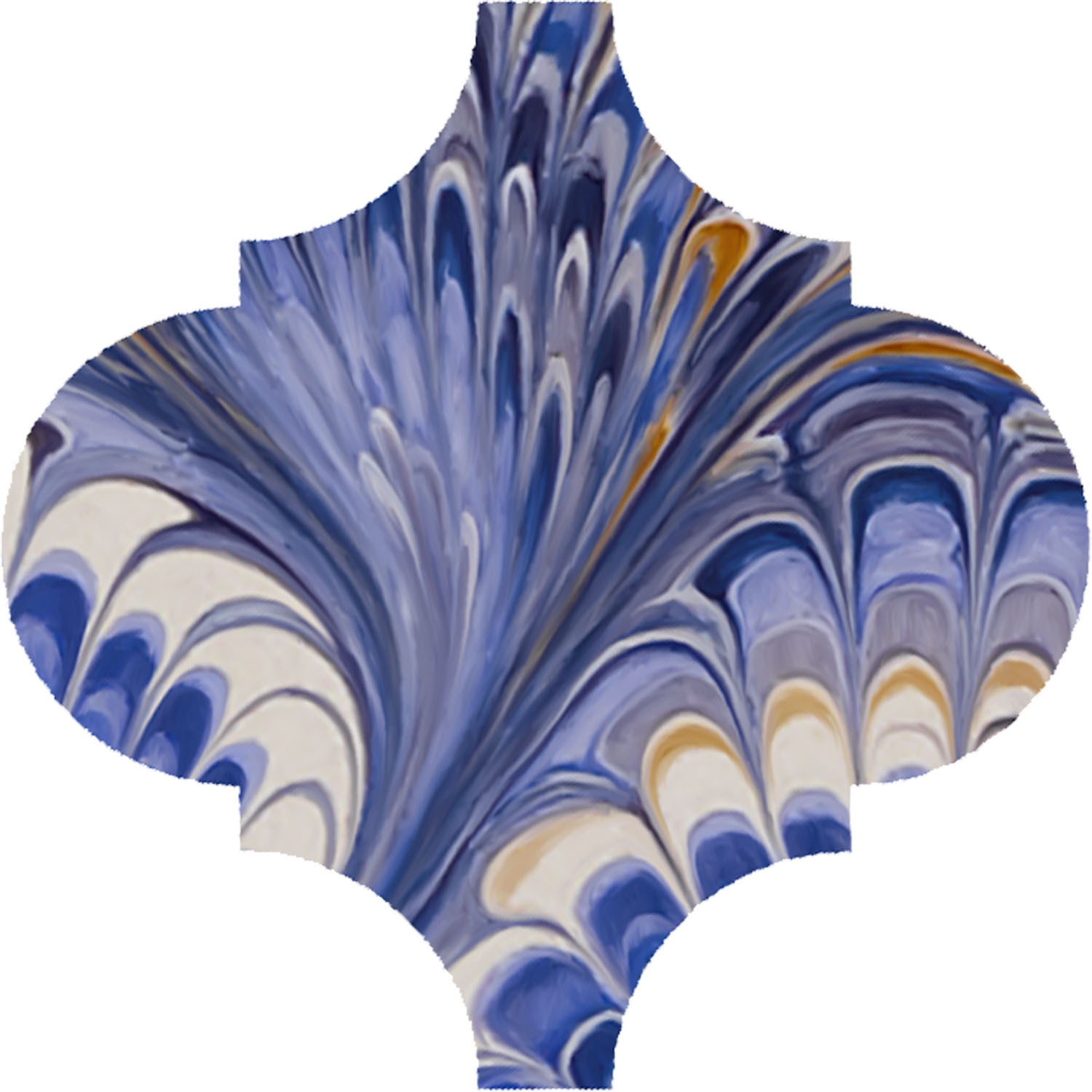 VT/A624/65000 Декор Арабески Венеция Синий матовый 6.5x6.5x0.69 - фото 3
