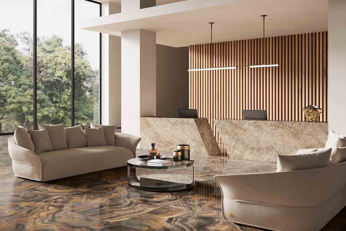 PF60013148 На пол Gemstone Dark Shards Lux Rett 9mm 60x120 - фото 8