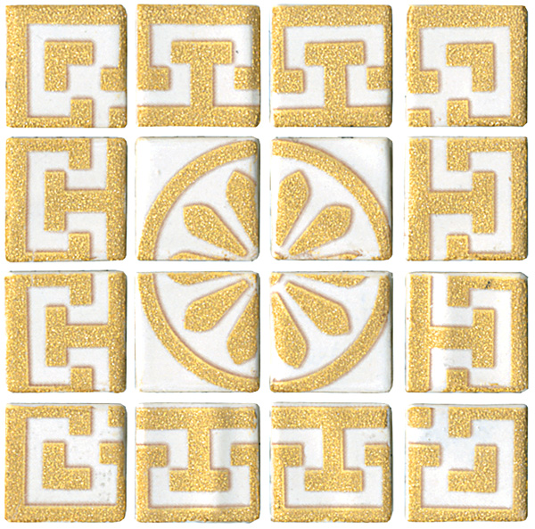 DT28 Декоративная вставка Ритм Золотой орнамент